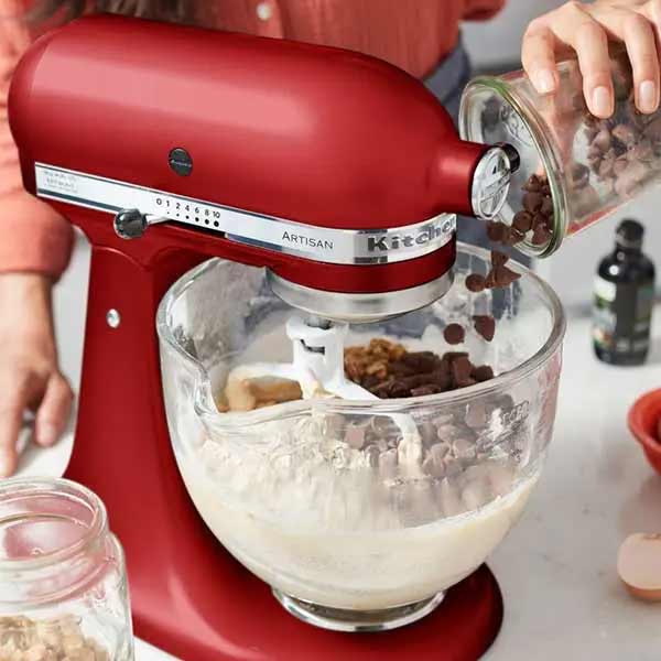 Kitchen Aid Artisan 4.8L + Dough Hook, Beater, Whisk, 3L bowl, 4.8L Bowl, Flex Edge Beater, pouring Shield