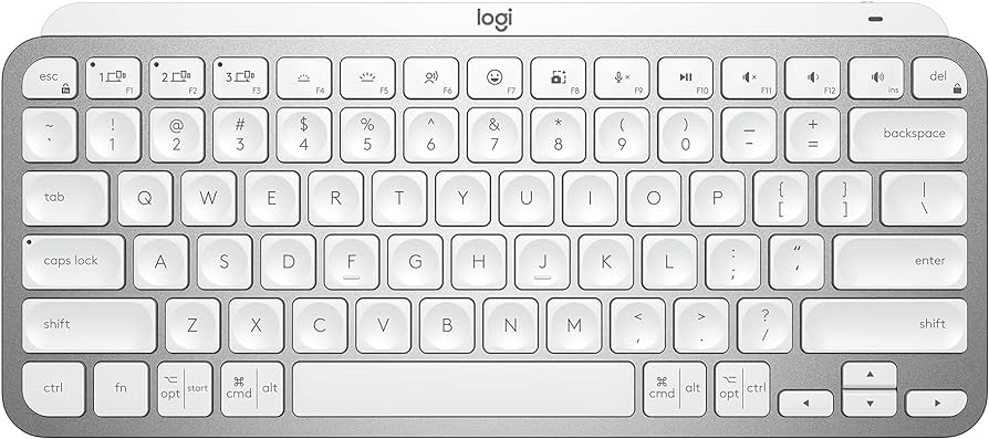 Logitech MX Keys Mini wireless Illuminated Keyboard Pale Grey