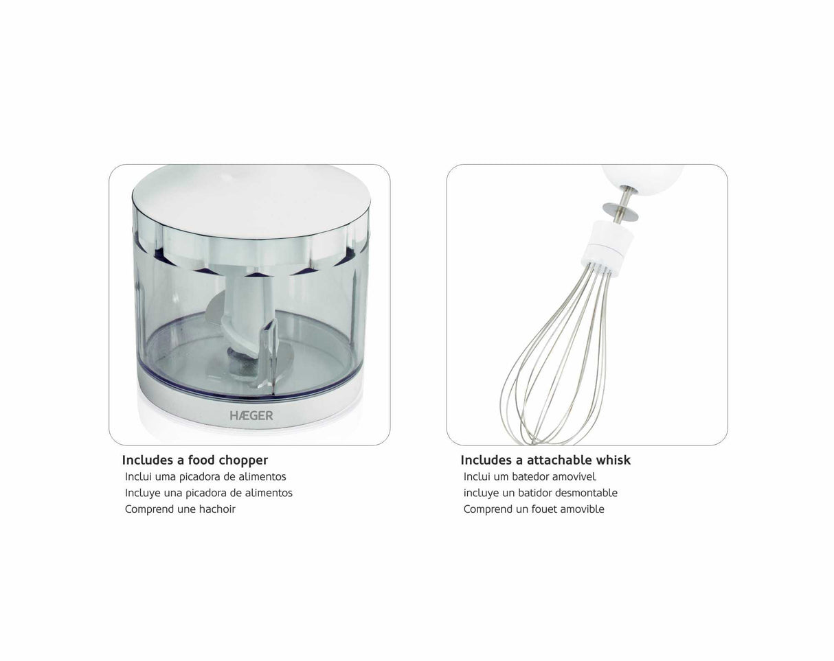 HAEGER Hand Blender + Accessories Included
