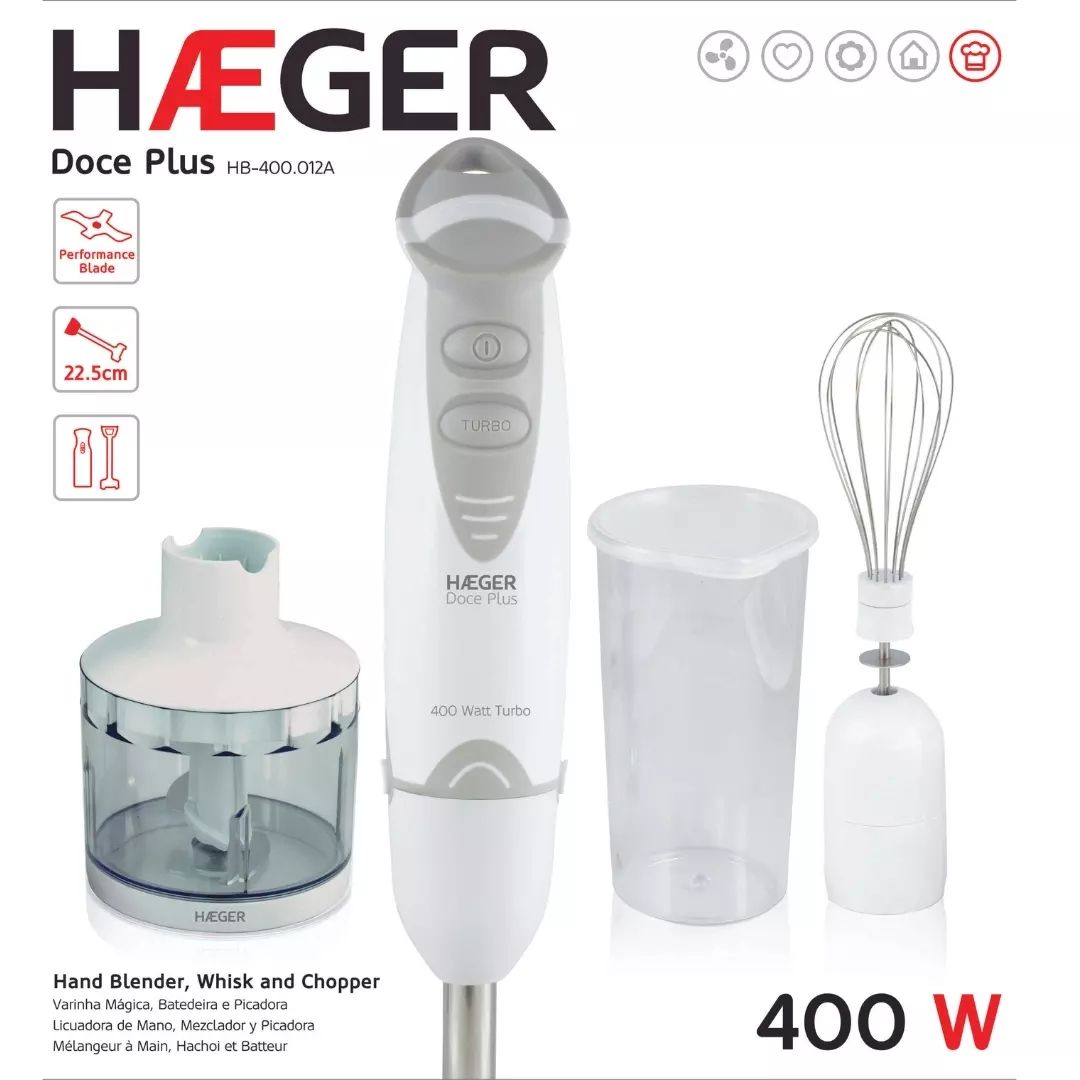 HAEGER Hand Blender + Accessories Included
