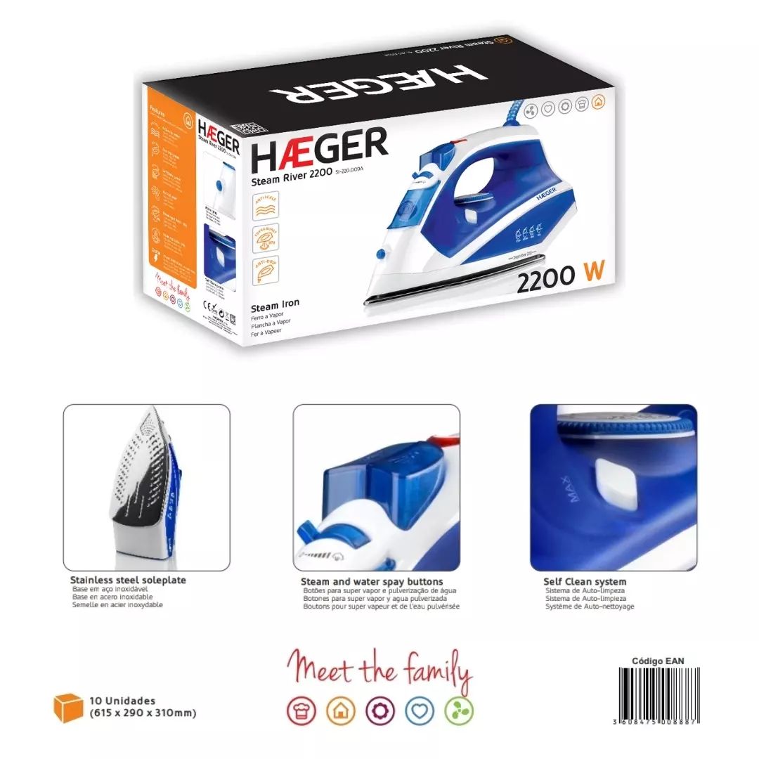 HAEGER STEAM RIVER Steam Iron