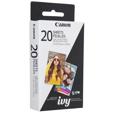 Canon Zink Paper Zp-2030 , 2" x 3 " , 20 Sheets