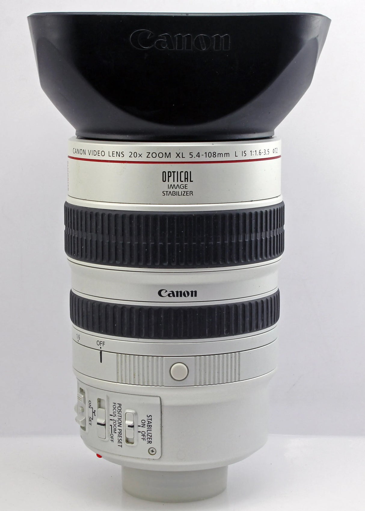 Canon 20X HD Zoom LensXL 5.4-108mm L IS II