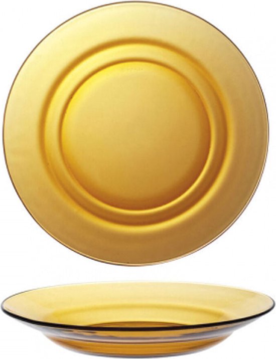 Duralex Set of 6  Amber Dinner Plate 23,5 cm