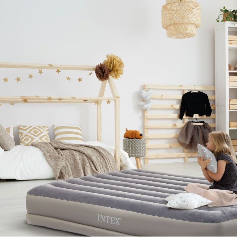 INTEX TWIN DURA-BEAM PRESTIGE AIRBED W/FASTFILL USB PUMP Dimensions L x W x H: 1.91 x 0.99 x 0.30 m Mattress height 30cm