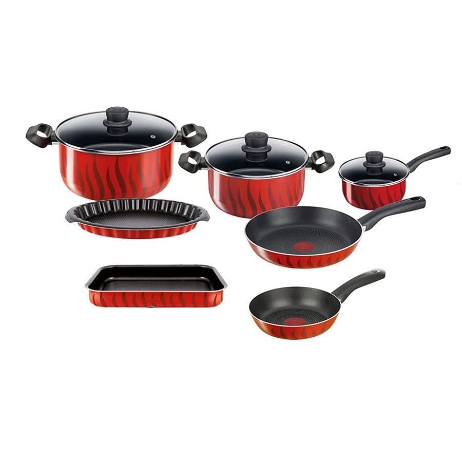 Tefal Tempo Flame 10 Pieces Cooking Set C3079182